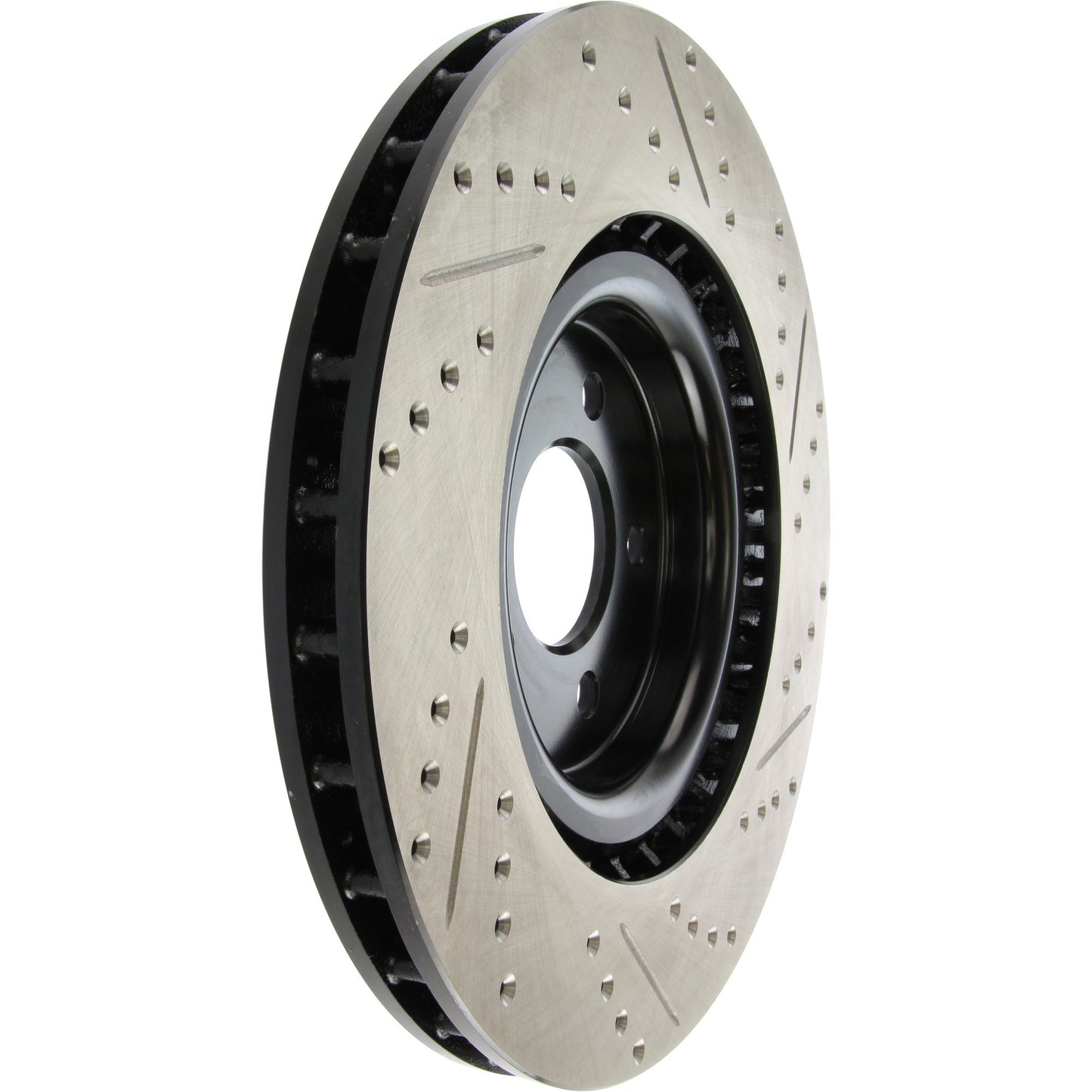 StopTech 07-13 Mustang Shelby / 11-13 Mustang GT Fr Right Slotted & Drilled CRYO-STOP Brake Rotor 127.61089CR