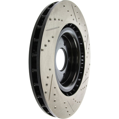 StopTech 07-13 Mustang Shelby / 11-13 Mustang GT Fr Right Slotted & Drilled CRYO-STOP Brake Rotor 127.61089CR