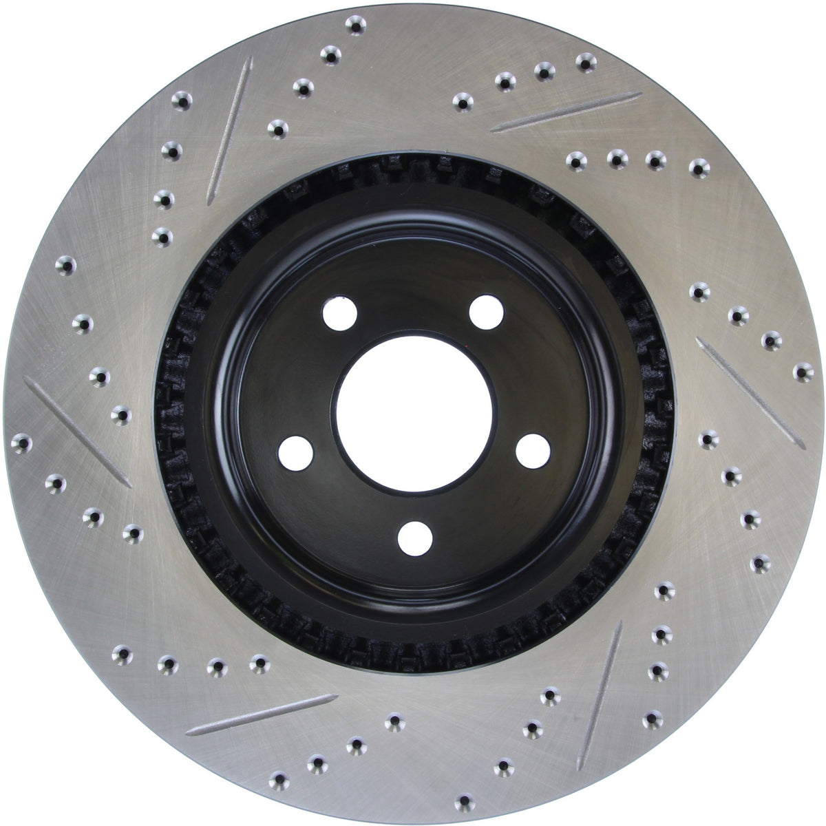 StopTech Sport Drilled/Slotted Brake Rotor; Front Left