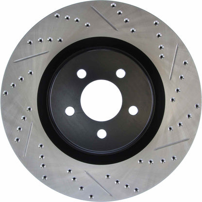 StopTech Sport Drilled/Slotted Brake Rotor; Front Left