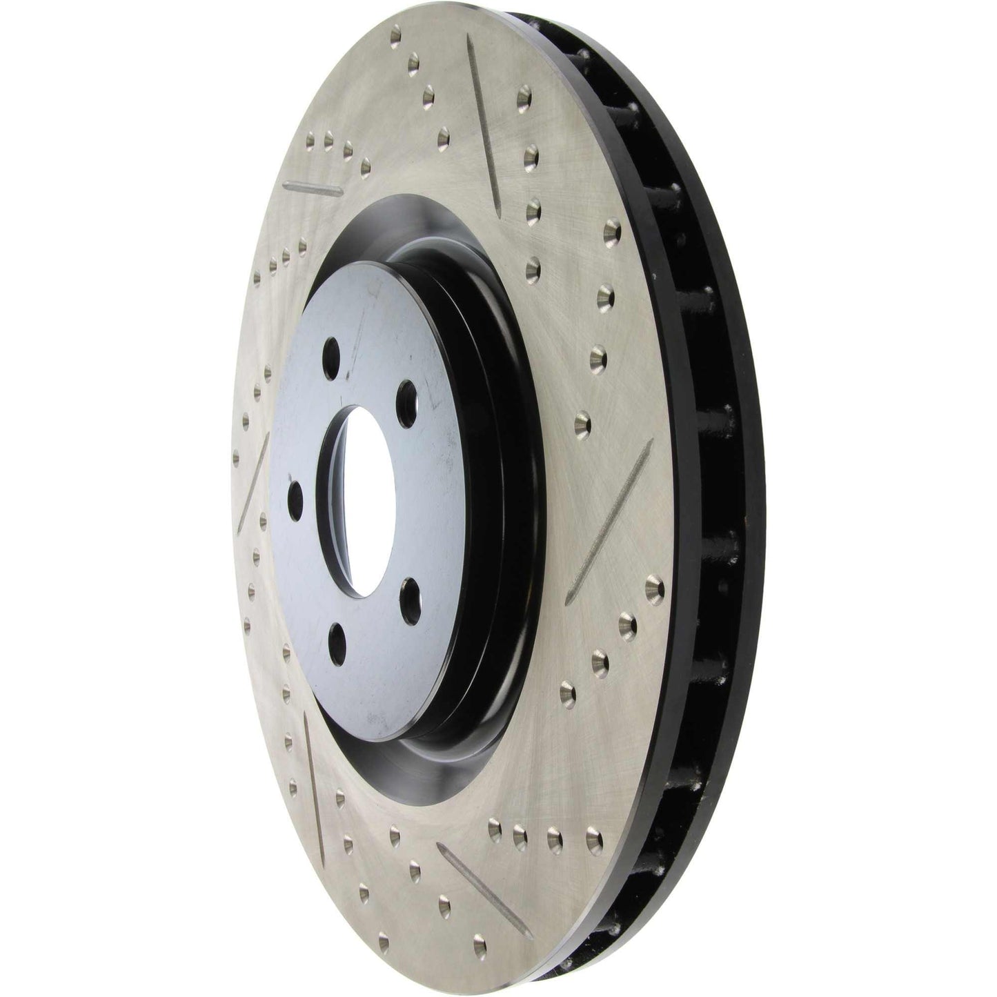 StopTech Sport Drilled/Slotted Brake Rotor; Front Left