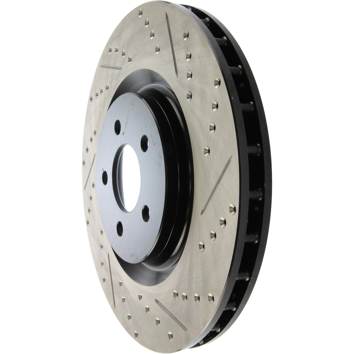 StopTech Sport Drilled/Slotted Brake Rotor; Front Left