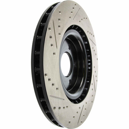 StopTech Sport Drilled/Slotted Brake Rotor; Front Left