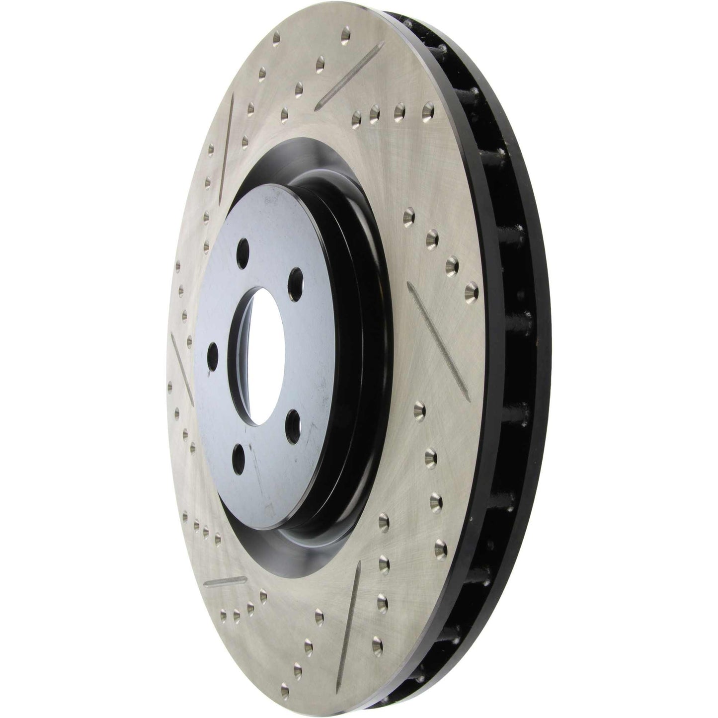 StopTech Sport Drilled/Slotted Brake Rotor; Front Right