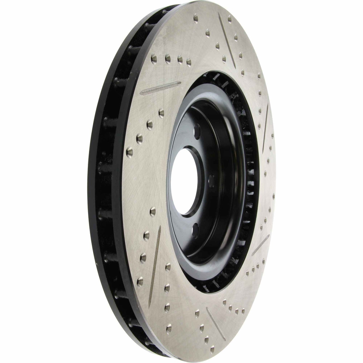 StopTech Sport Drilled/Slotted Brake Rotor; Front Right