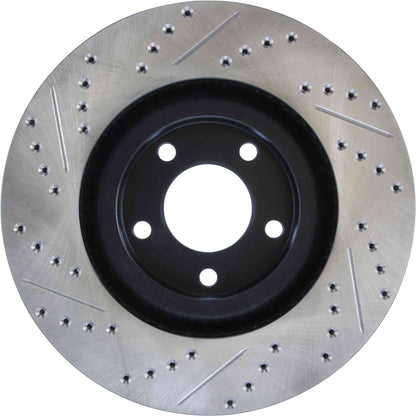 StopTech Sport Drilled/Slotted Brake Rotor; Front Left