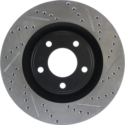 StopTech Sport Drilled/Slotted Brake Rotor; Front Left