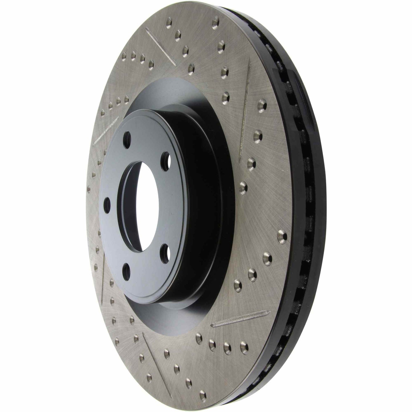 StopTech Sport Drilled/Slotted Brake Rotor; Front Left