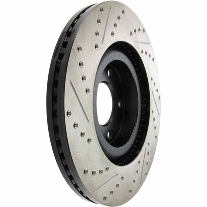 StopTech Sport Drilled/Slotted Brake Rotor; Front Left