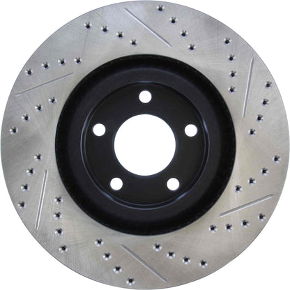 StopTech Sport Drilled/Slotted Brake Rotor; Front Right