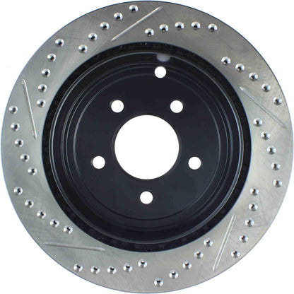 StopTech Sport Drilled/Slotted Brake Rotor; Rear Left