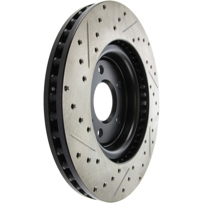 StopTech Sport Drilled/Slotted Brake Rotor; Front Left