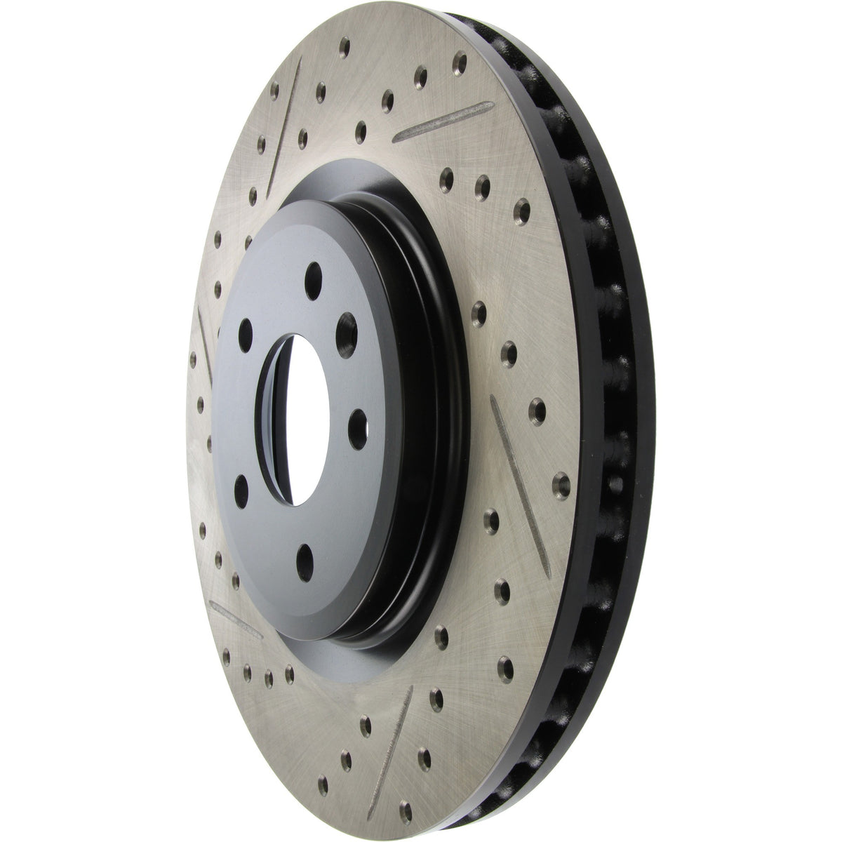 StopTech Sport Drilled/Slotted Brake Rotor; Front Right
