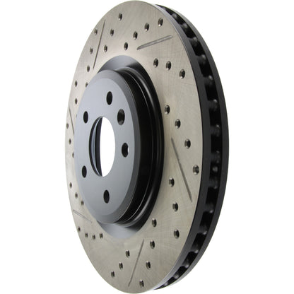 StopTech Sport Drilled/Slotted Brake Rotor; Front Right