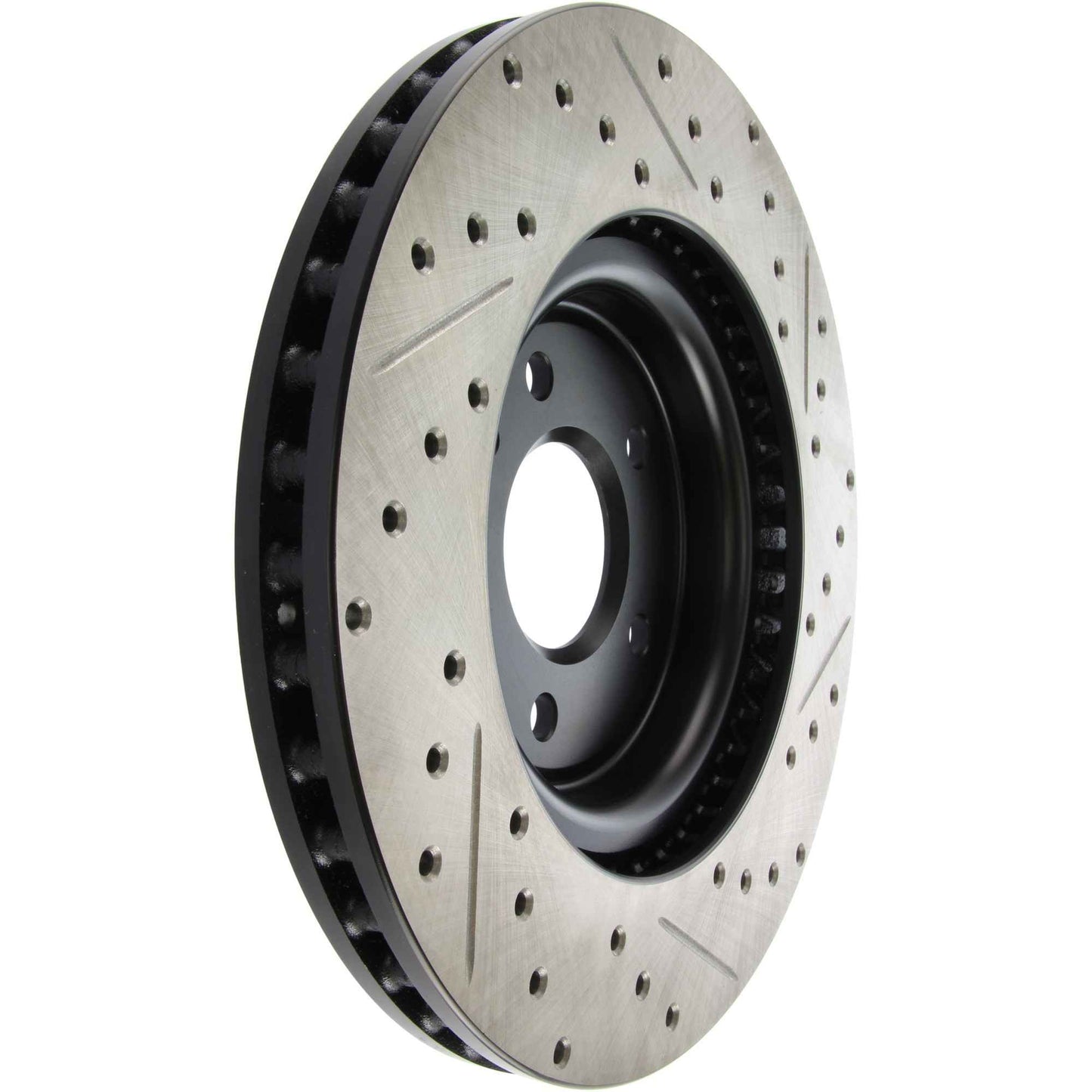 StopTech Sport Drilled/Slotted Brake Rotor; Front Right