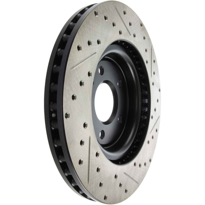StopTech Sport Drilled/Slotted Brake Rotor; Front Right