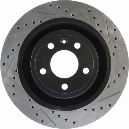 StopTech Sport Drilled/Slotted Brake Rotor; Front Left