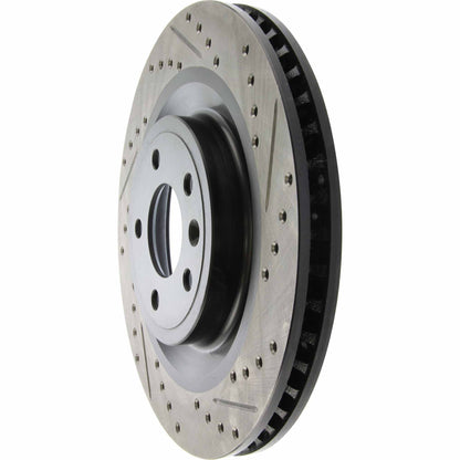 StopTech Sport Drilled/Slotted Brake Rotor; Front Left