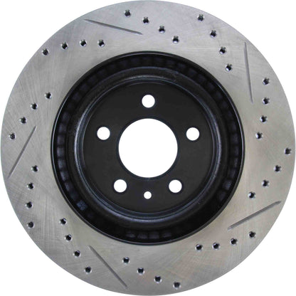 StopTech Sport Drilled/Slotted Brake Rotor; Front Right