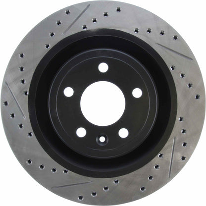 StopTech Sport Drilled/Slotted Brake Rotor; Front Right