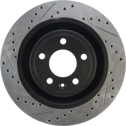StopTech Sport Drilled/Slotted Brake Rotor; Front Right