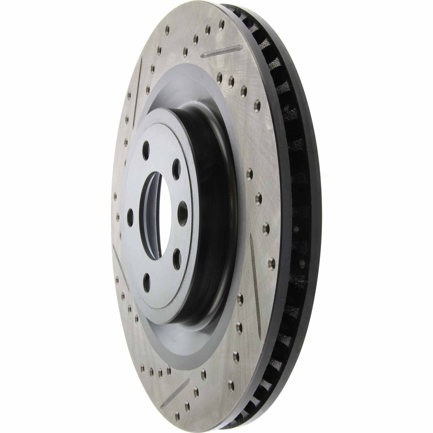 StopTech Sport Drilled/Slotted Brake Rotor; Front Right
