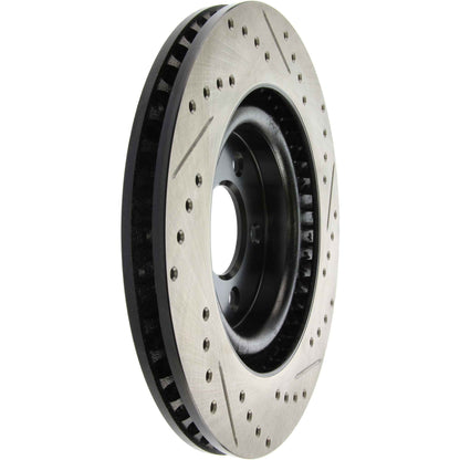 StopTech Sport Drilled/Slotted Brake Rotor; Front Right