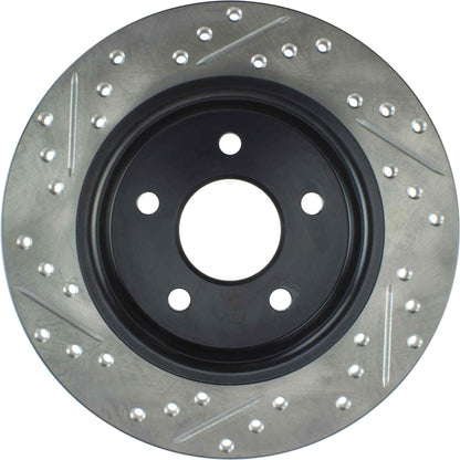 StopTech Sport Drilled/Slotted Brake Rotor; Rear Left