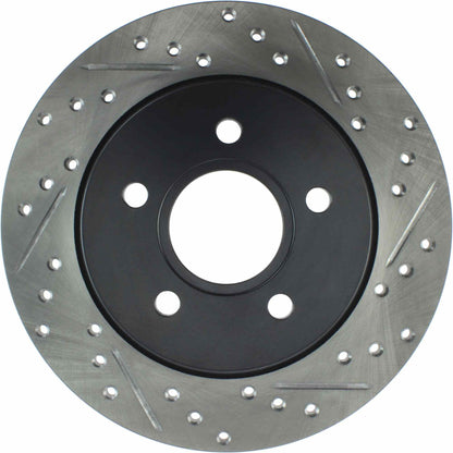 StopTech Sport Drilled/Slotted Brake Rotor; Rear Left