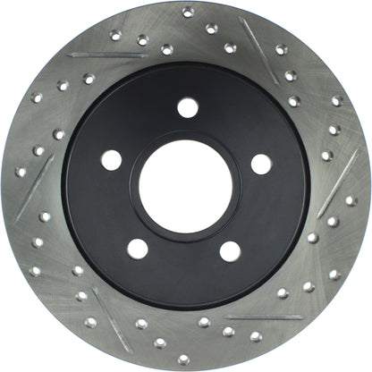 StopTech Sport Drilled/Slotted Brake Rotor; Rear Left
