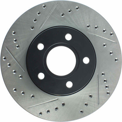 StopTech Sport Drilled/Slotted Brake Rotor; Front Right