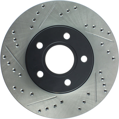 StopTech Sport Drilled/Slotted Brake Rotor; Front Right