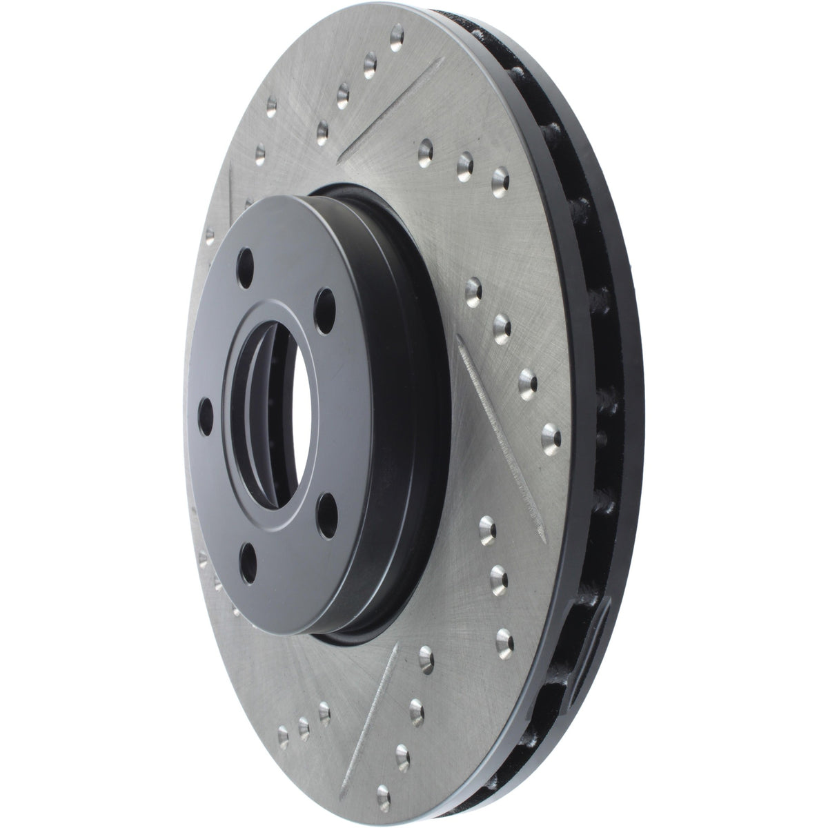 StopTech Sport Drilled/Slotted Brake Rotor; Front Right