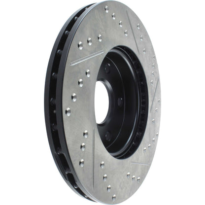 StopTech Sport Drilled/Slotted Brake Rotor; Front Right