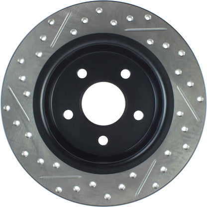 StopTech Sport Drilled/Slotted Brake Rotor; Rear Left