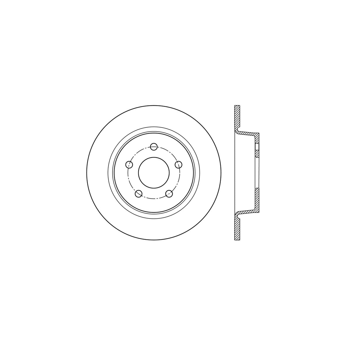 StopTech Sport Drilled/Slotted Brake Rotor; Rear Left