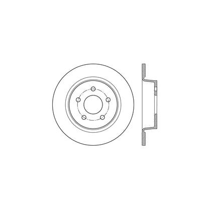 StopTech Sport Drilled/Slotted Brake Rotor; Rear Left