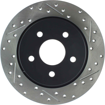 StopTech Sport Drilled/Slotted Brake Rotor; Rear Left