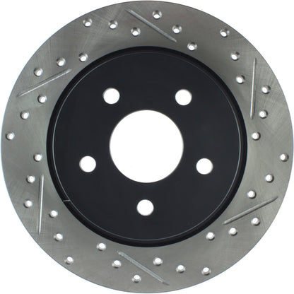 StopTech Sport Drilled/Slotted Brake Rotor; Rear Left