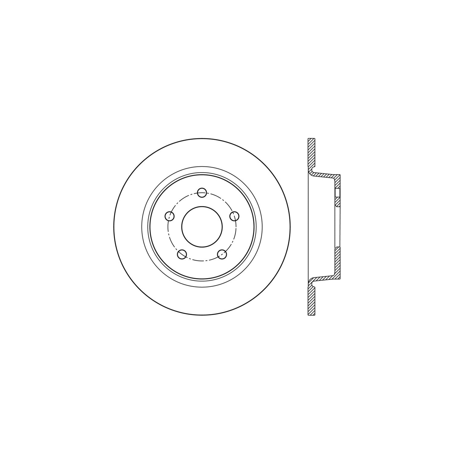 StopTech Sport Drilled/Slotted Brake Rotor; Rear Right