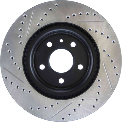 StopTech Sport Drilled/Slotted Brake Rotor; Front Left