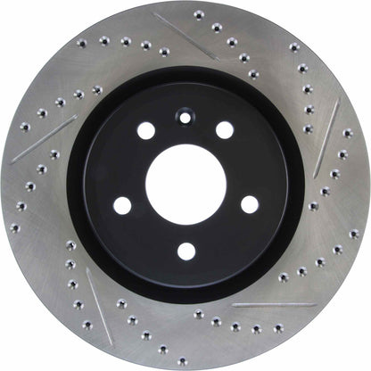 StopTech Sport Drilled/Slotted Brake Rotor; Front Left