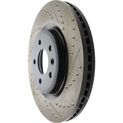 StopTech Sport Drilled/Slotted Brake Rotor; Front Left