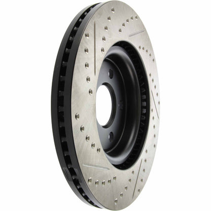 StopTech Sport Drilled/Slotted Brake Rotor; Front Left