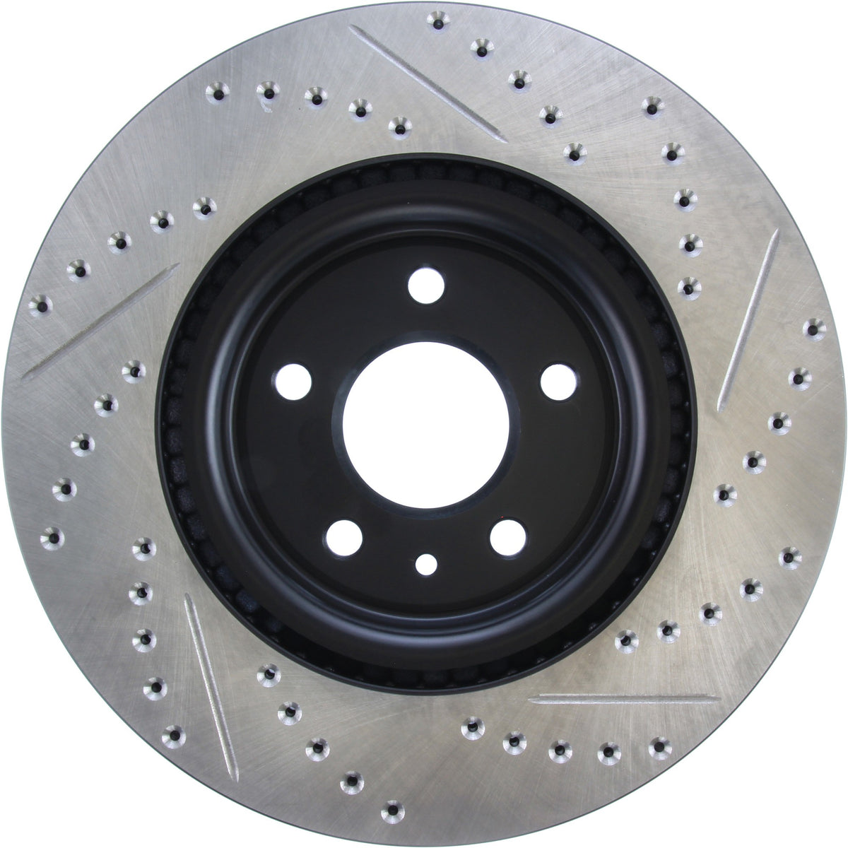 StopTech Sport Drilled/Slotted Brake Rotor; Front Right