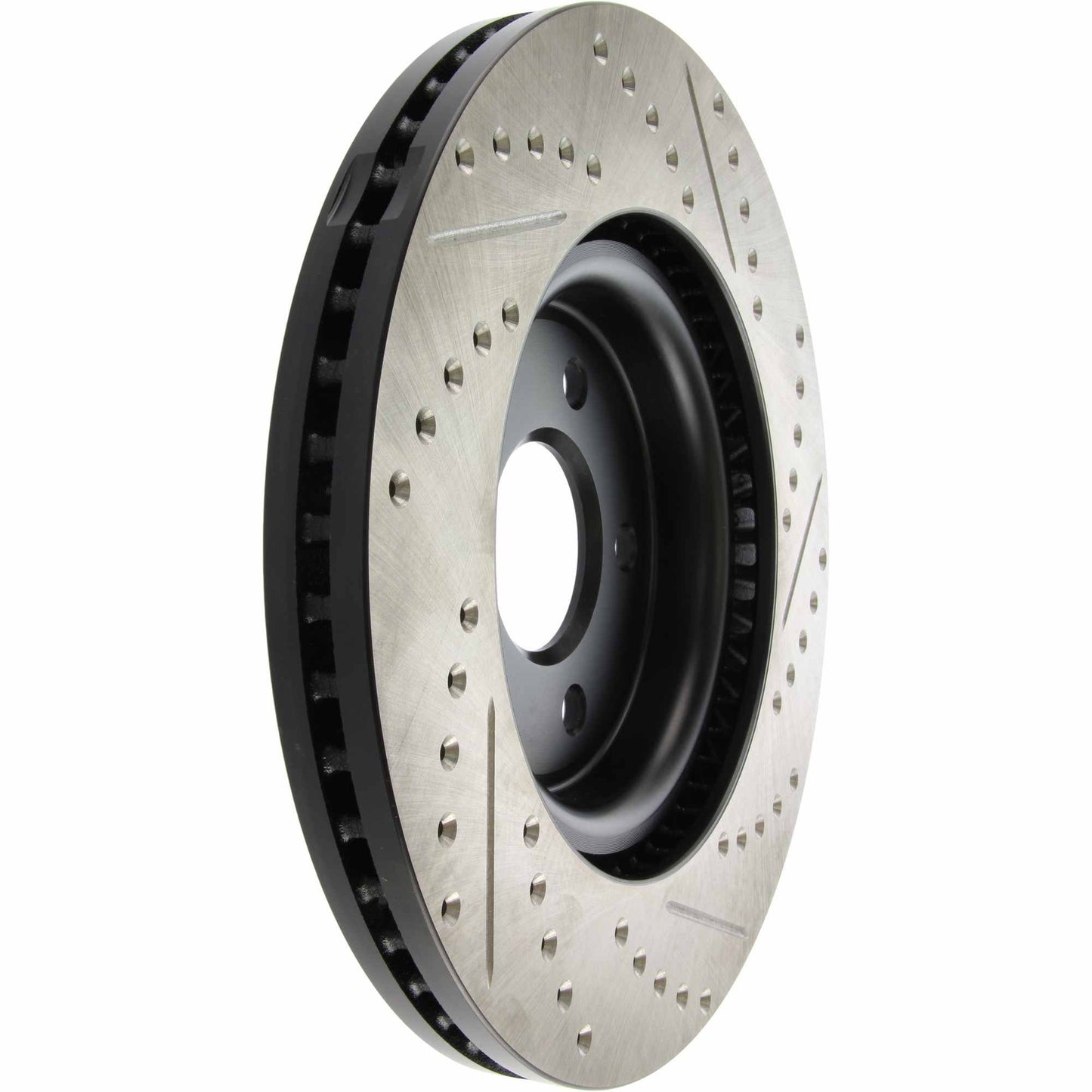 StopTech Sport Drilled/Slotted Brake Rotor; Front Right