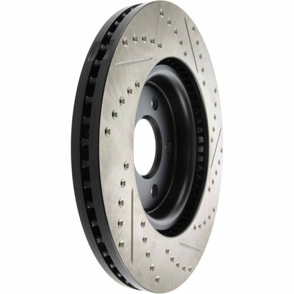 StopTech Sport Drilled/Slotted Brake Rotor; Front Right