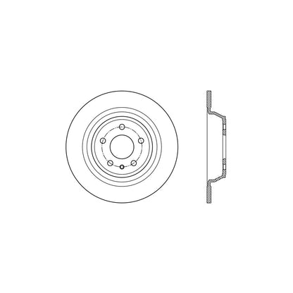 StopTech Sport Drilled/Slotted Brake Rotor; Rear Left