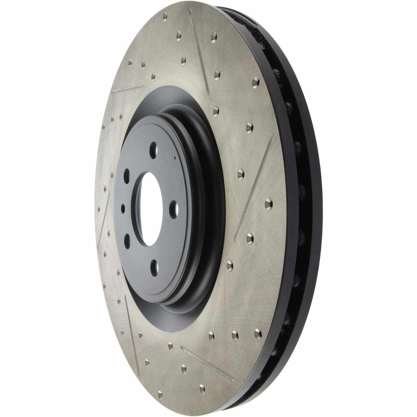 StopTech 13-14 Ford Mustang Slotted & Drilled Left Front Rotor 127.61106CL