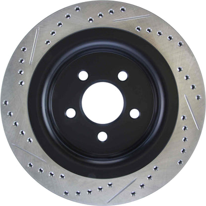 StopTech Sport Drilled/Slotted Brake Rotor; Rear Left